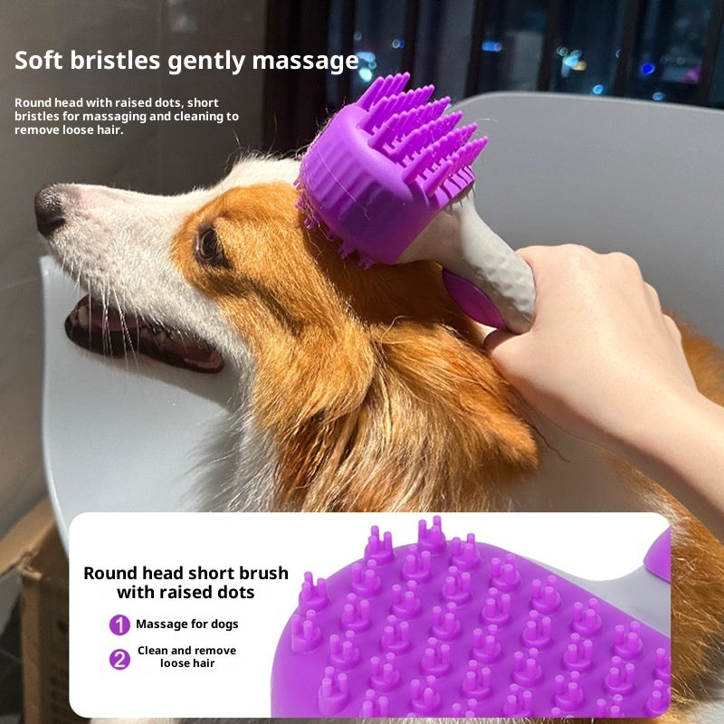 Pet Shower Brush For Bath Cleaning And Floating Hair Removal