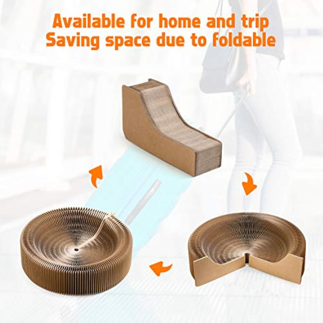 Collapsible Cardboard Scratcher Lounge Bed For Indoor Pets