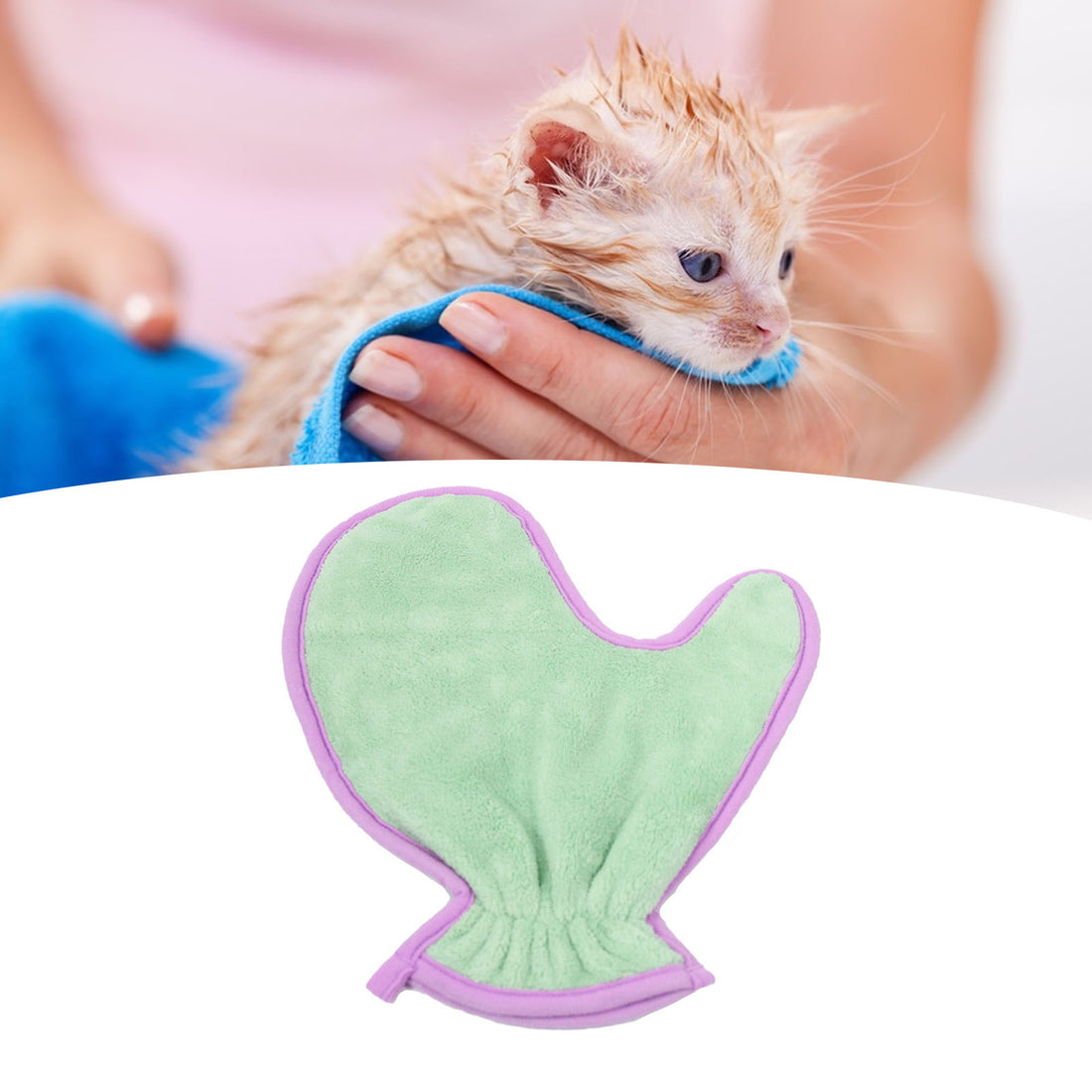 Pet Absorbent Bath Towel Gloves Soft Cleaning Cloth