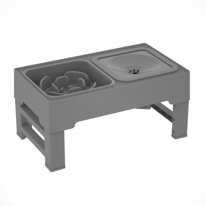 Adjustable Elevated Double Bowl With Stainless Steel Stand
