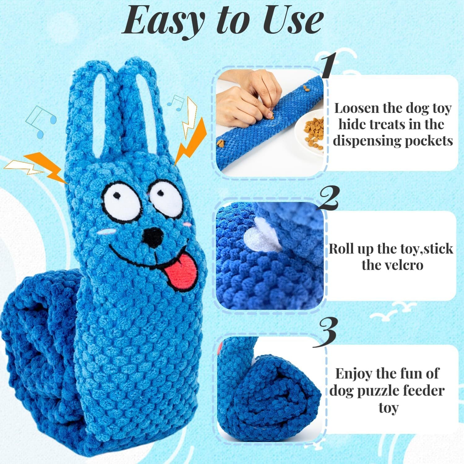 Interactive Pet Puzzle Toys Plush Snuffle Mat IQ Training Toys