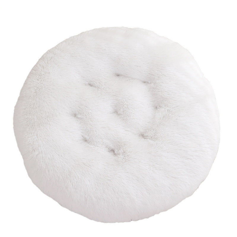 Plush Round Pet Bed Mat For Warm Comfortable Sleep