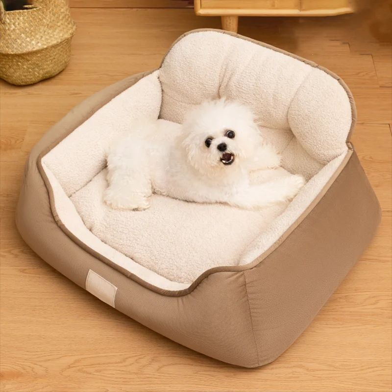 Cozy Plush Washable Pet Bed Sofa Style Indoor Kennel