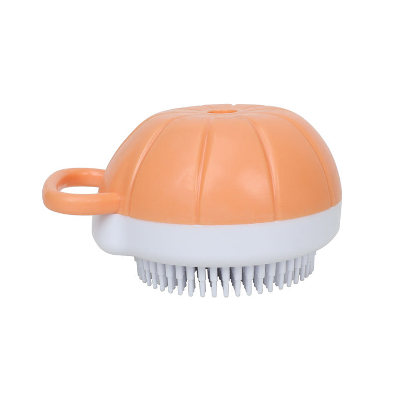 Pet Silicone Bath Massage Brush Shampoo Dispenser Grooming Tool