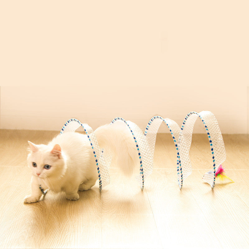 Foldable Pet Tunnel Toy With Compact Storage Design