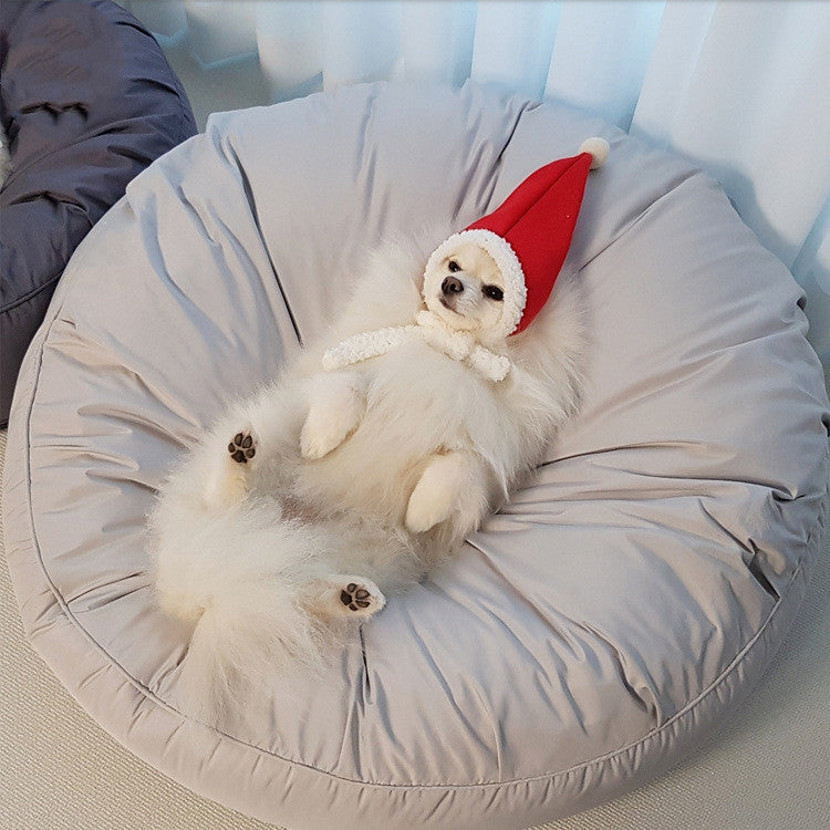 Moisture Proof Dustproof Washable Large Round Pet Bed