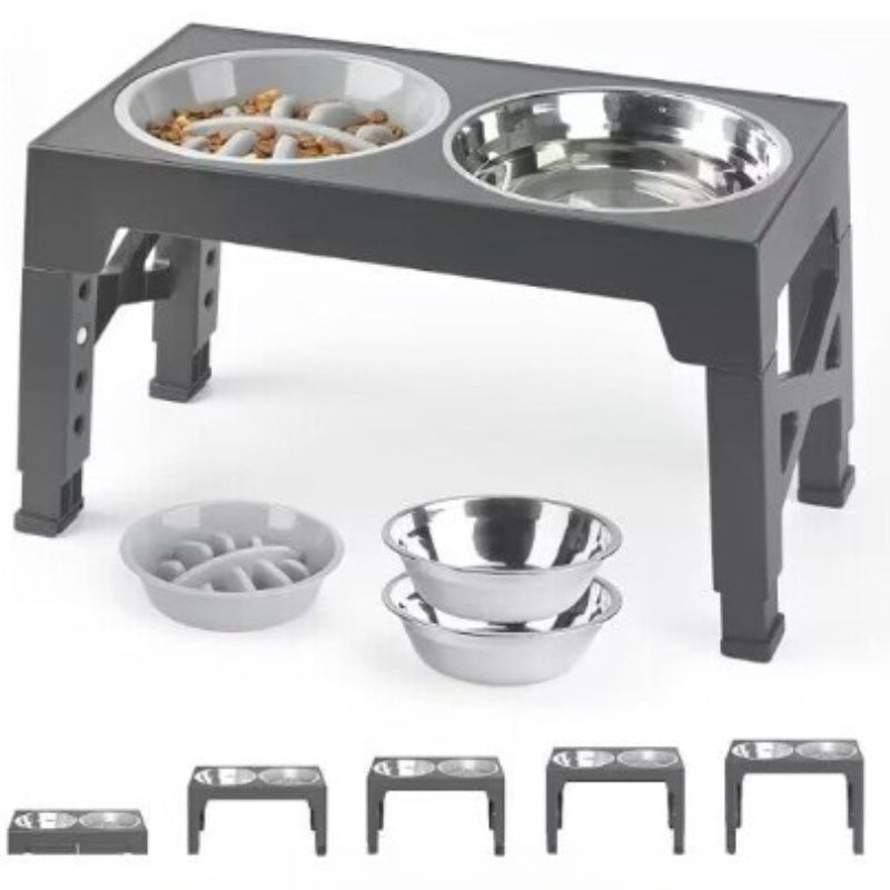 Elevated Anti Tumble Pet Feeding Bowl Neck Support Design