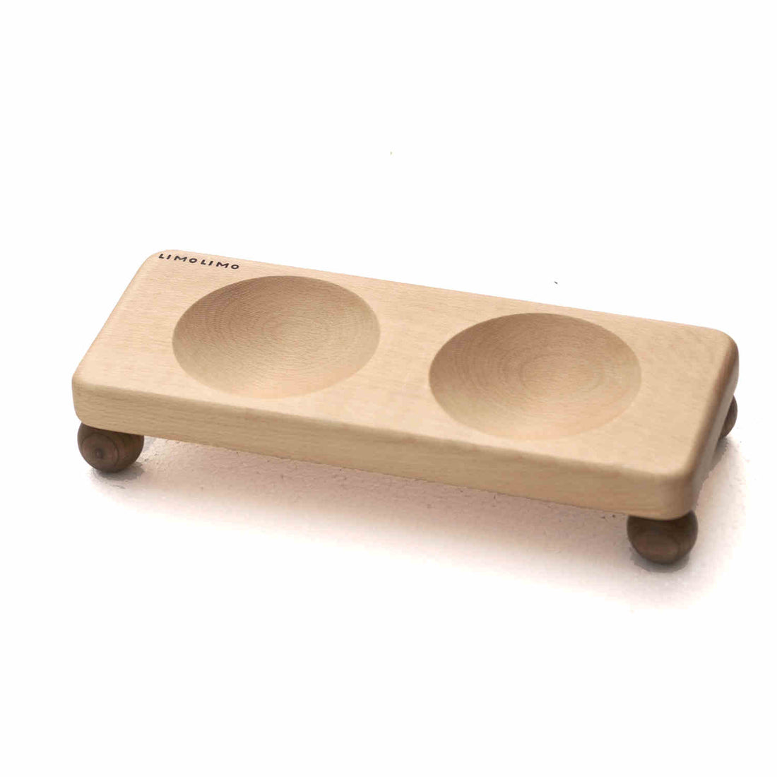 Solid Wood Pet Bowl Ceramic Feeding Bowl For Pets