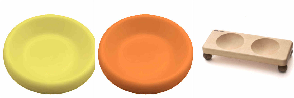 Solid Wood Pet Bowl Ceramic Feeding Bowl For Pets
