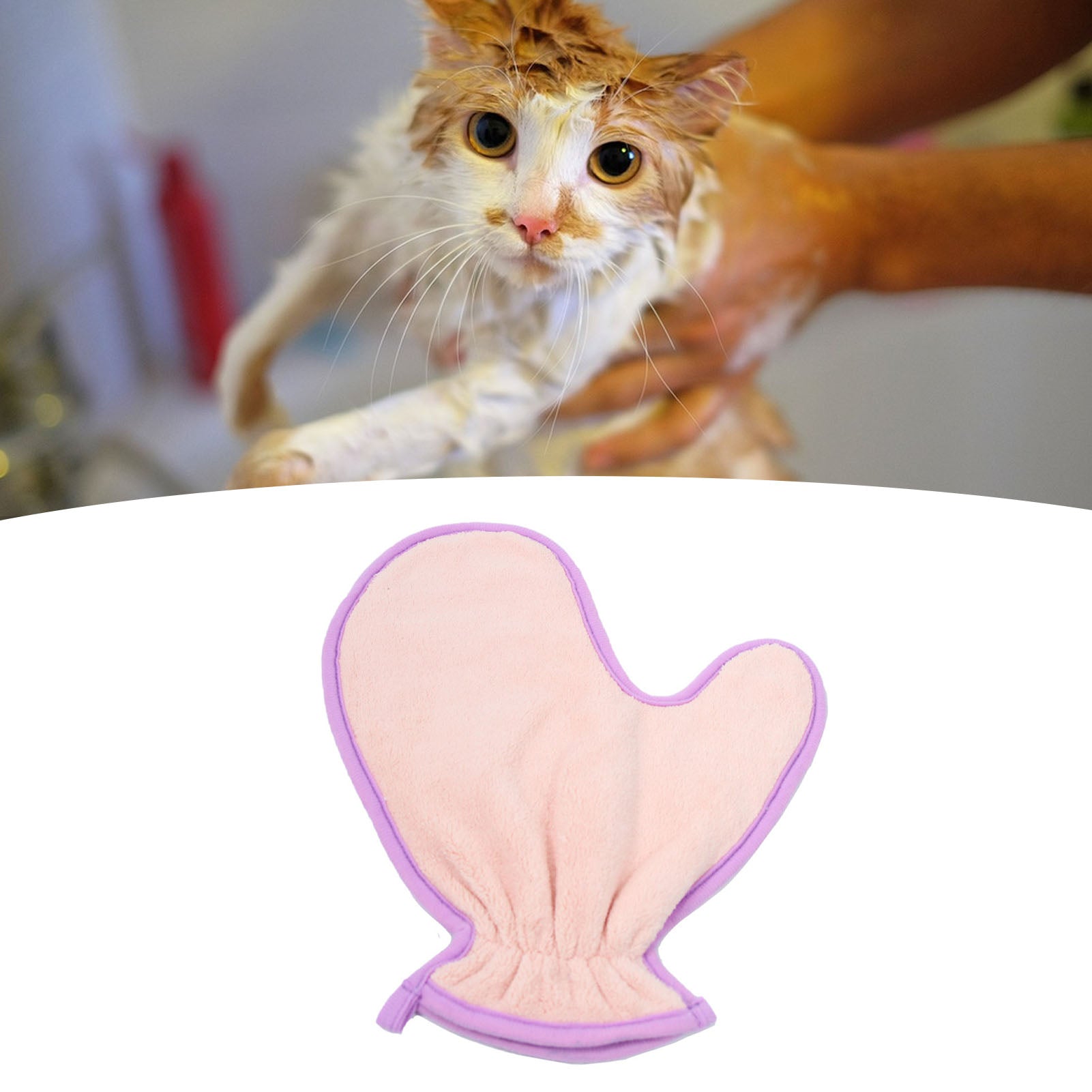 Pet Absorbent Bath Towel Gloves Soft Cleaning Cloth