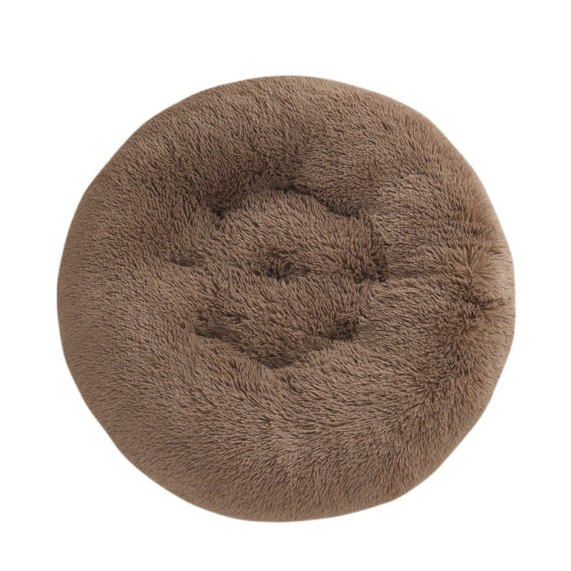 Plush Round Pet Bed Mat For Warm Comfortable Sleep