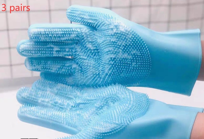 Silicone Pet Grooming Glove Brush For Bath And Massage Care