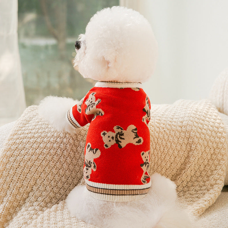Pet Warm Knitted Sweater Cozy Winter Apparel