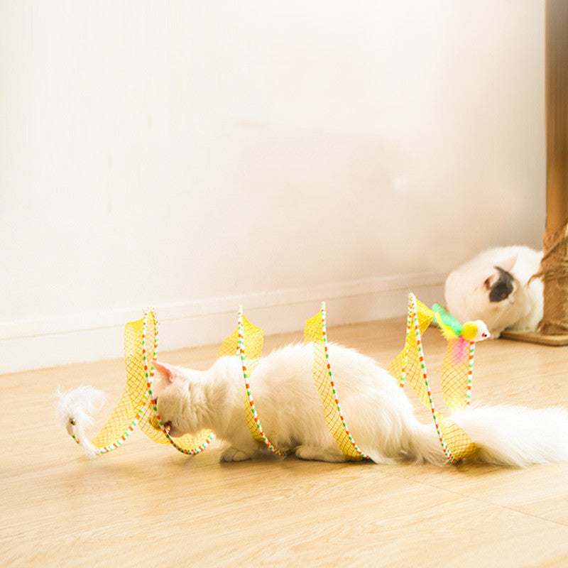 Foldable Pet Tunnel Toy With Compact Storage Design