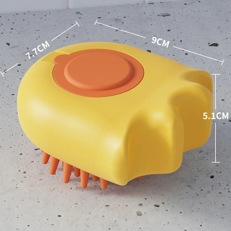 Pet Massage Bath Brush Cleaning Comb Shampoo Dispenser Tool