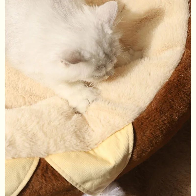Round Warm Pet Sofa Cushion Bed For Indoor Pets