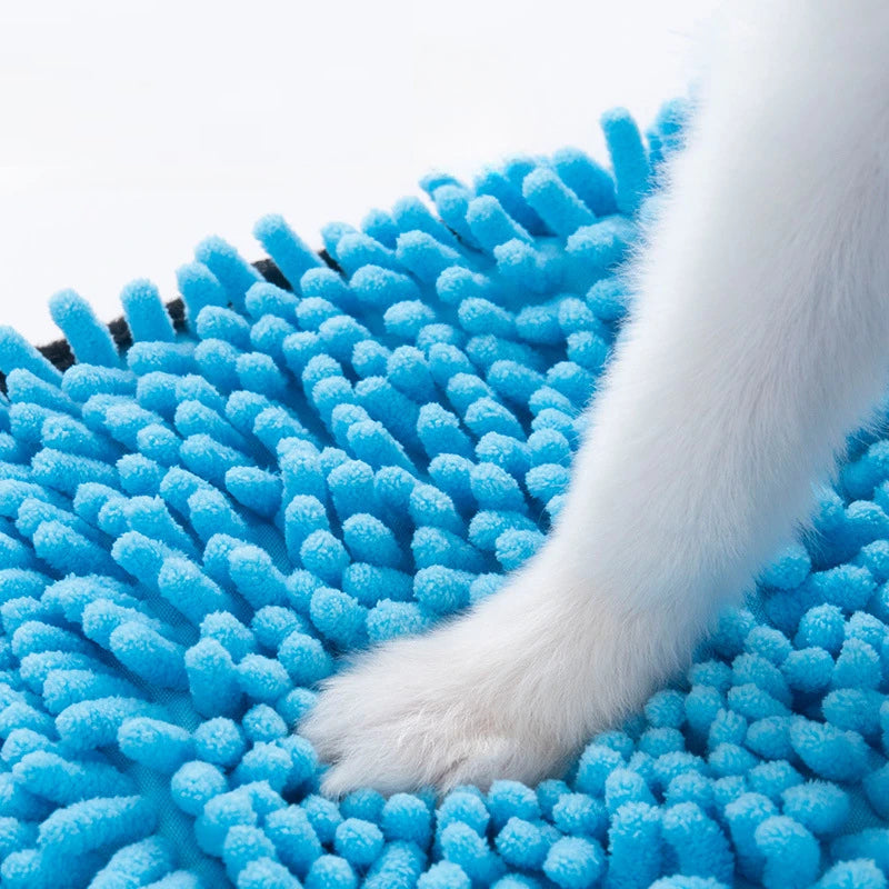 Pet Absorbent Quick Dry Microfiber Bath Towel With Hand Pockets