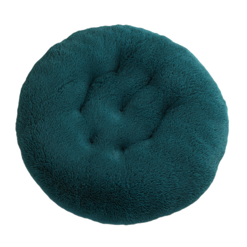 Plush Round Pet Bed Mat For Warm Comfortable Sleep