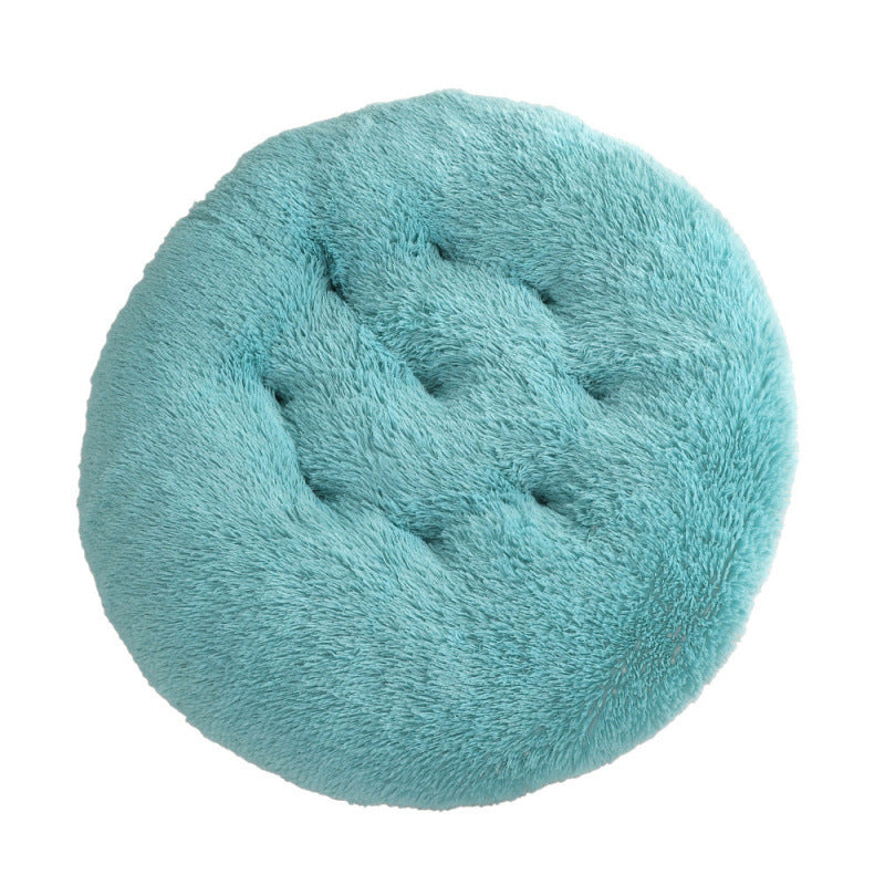 Plush Round Pet Bed Mat For Warm Comfortable Sleep
