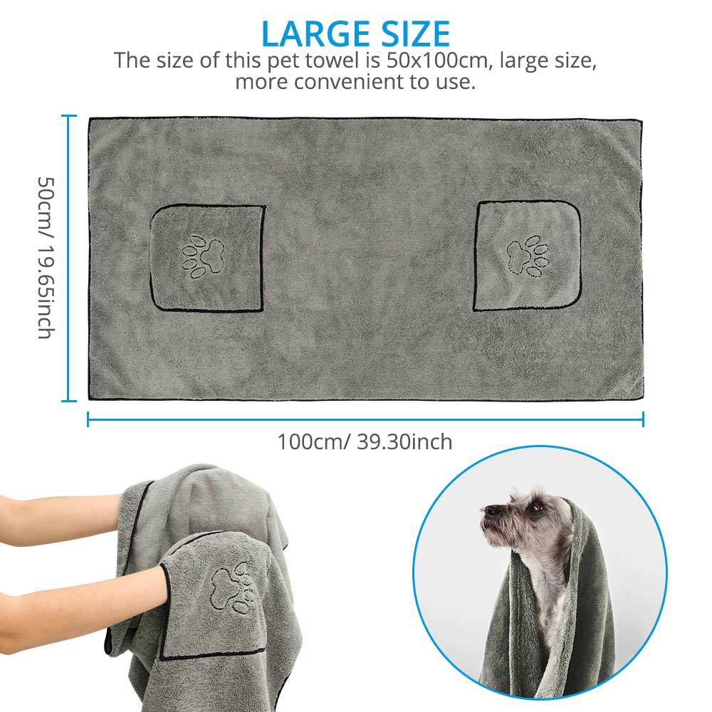 Super Absorbent Pet Bathrobe Towel For Quick Drying Comfort