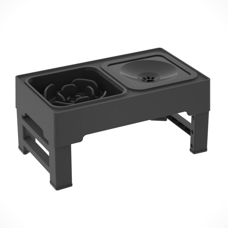 Adjustable Elevated Double Bowl With Stainless Steel Stand