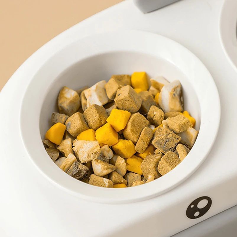 Duck Design Double Pet Bowl Food And Water Feeder