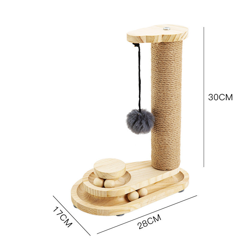 Durable Wooden Turntable Bite Resistant Interactive Pet Stick Toy