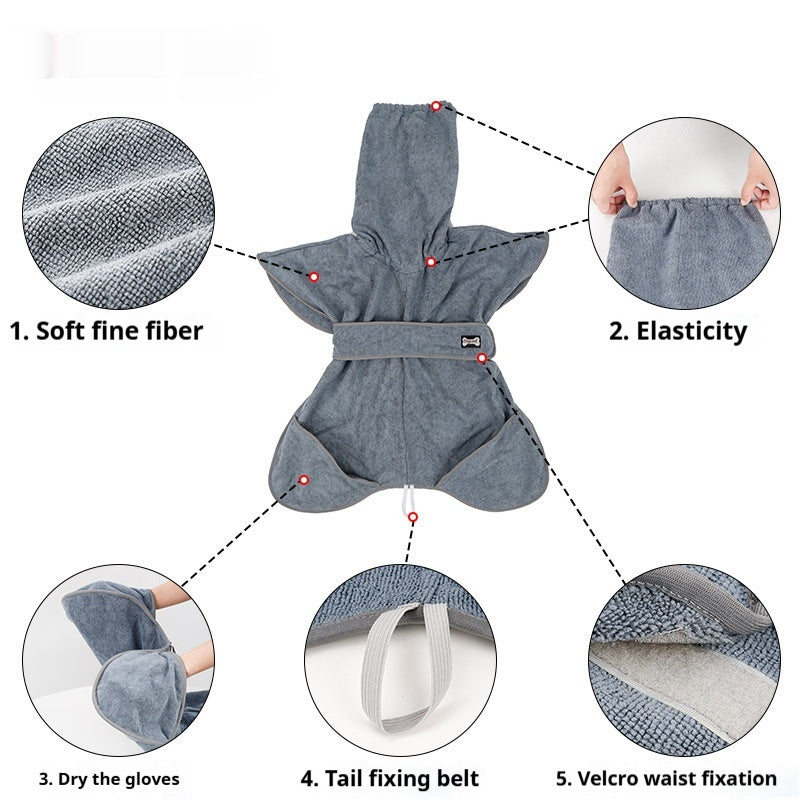 Pet Cotton Absorbent Quick Dry Bath Towel