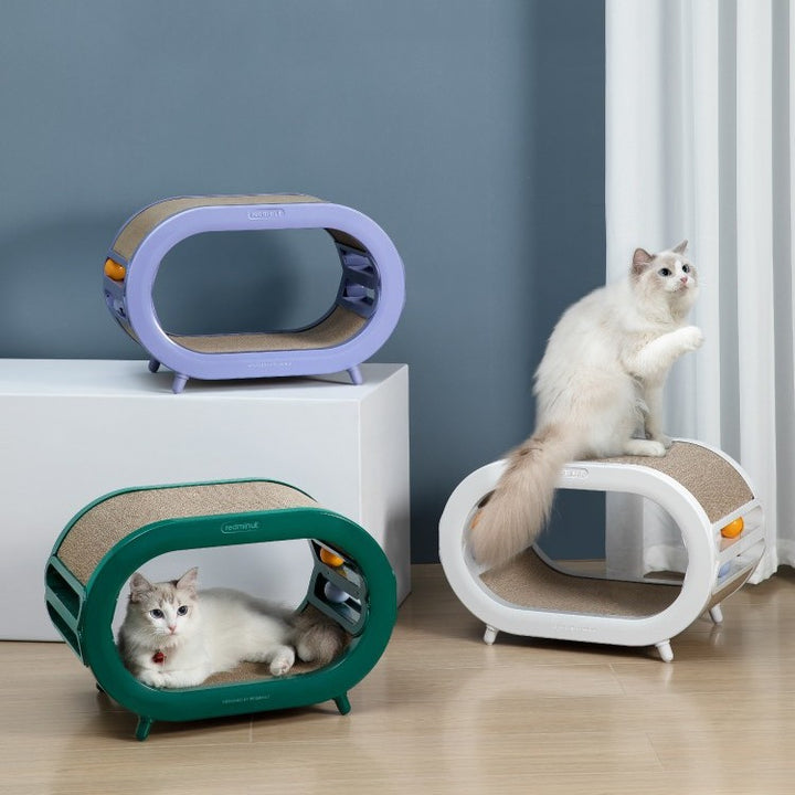 Scratch Nest Villa Chamfer Interactive Pet Scratching Board Toy