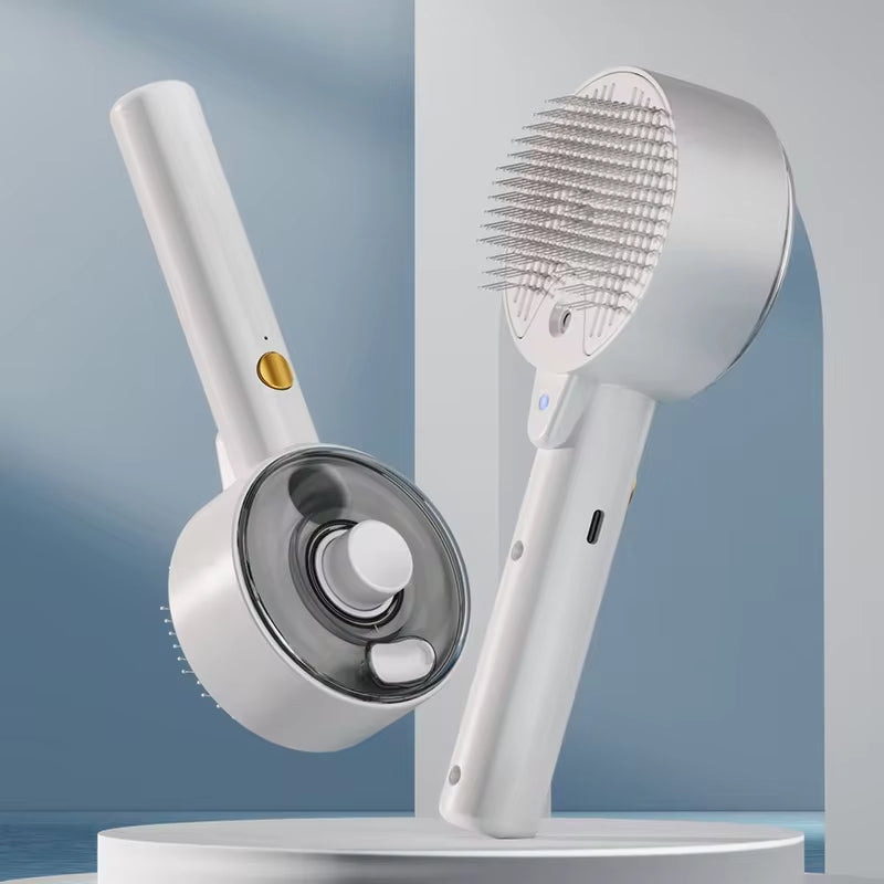 3-In-1 Electric Pet Steam Brush And Massage Comb