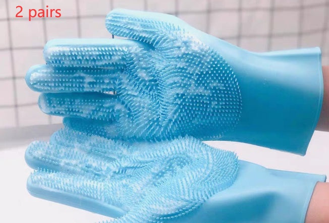 Silicone Pet Grooming Glove Brush For Bath And Massage Care