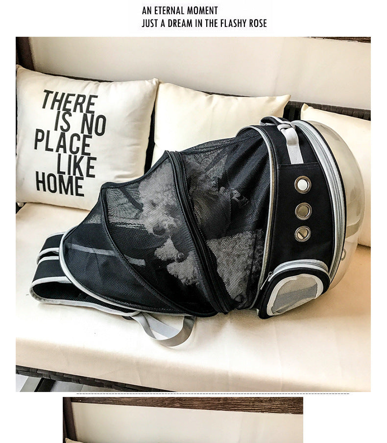 Portable Pet Backpack Carrier Bubble Space Capsule Design Rucksack