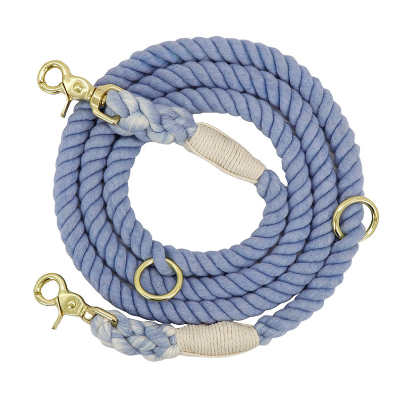 Multi Color Cotton Long Pet Leash Durable Walking Lead