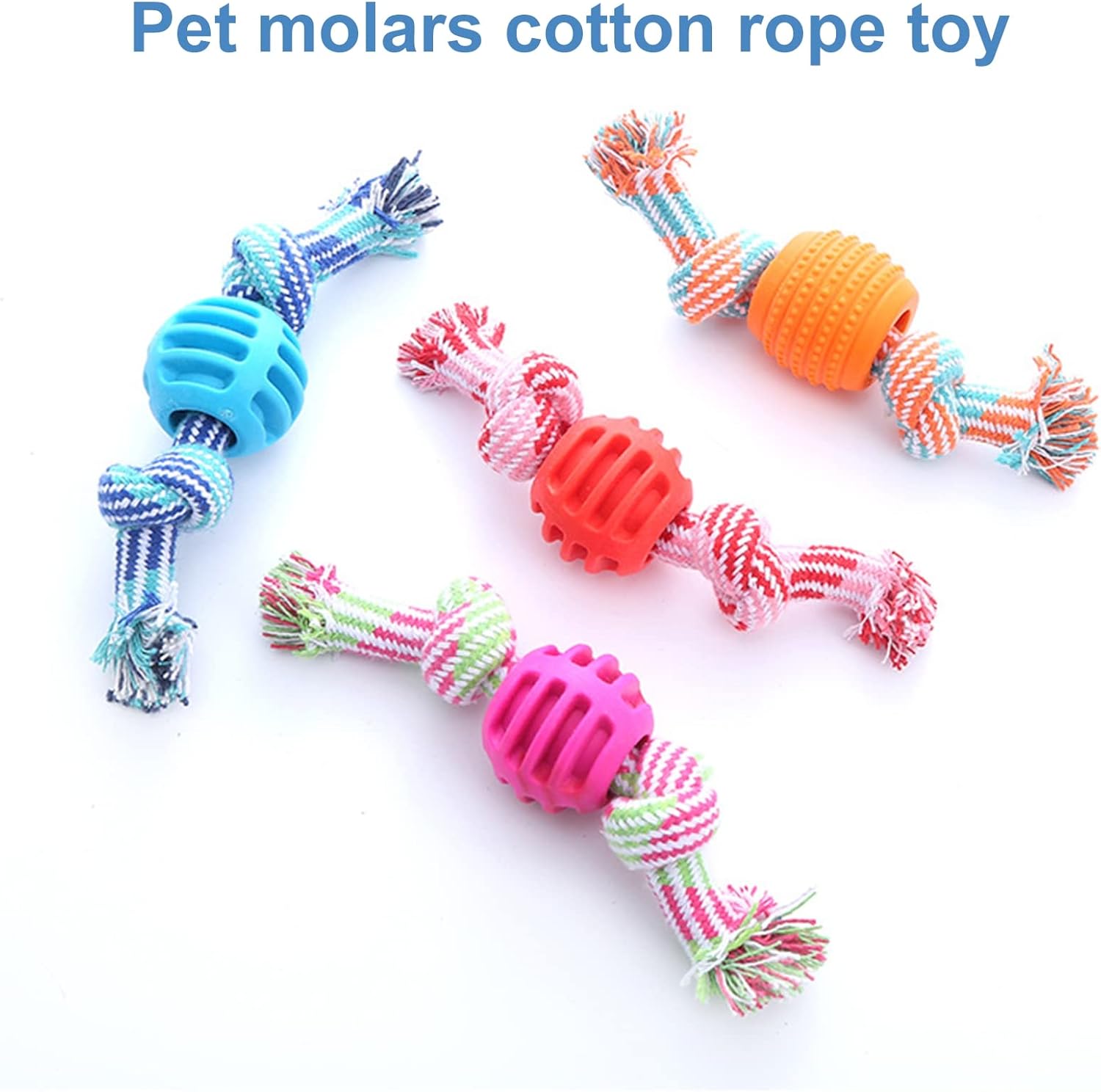 Durable Soft Rope Chew Dental Cleaning Oral Health Pet Toy Blue