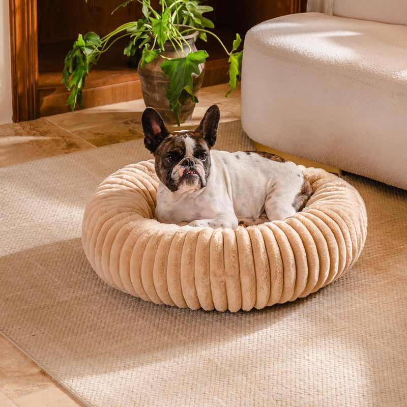 Plush Warm Round Pet Bed Rabbit Fur Winter Sleeping Mat