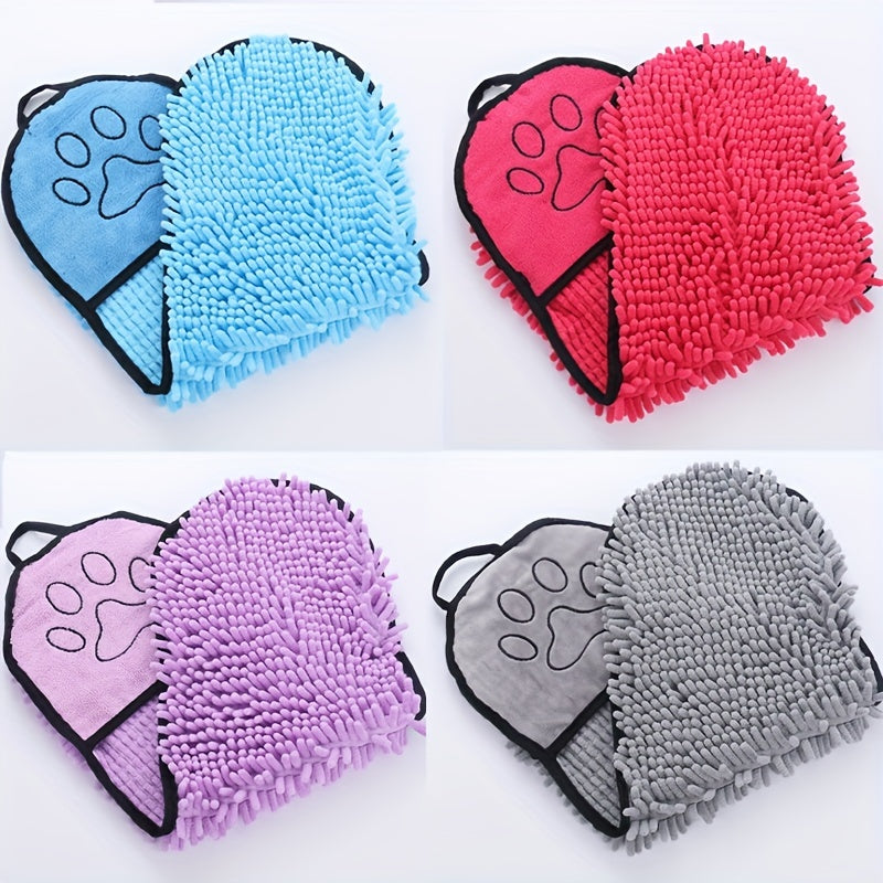 Pet Absorbent Quick Dry Microfiber Bath Towel With Hand Pockets