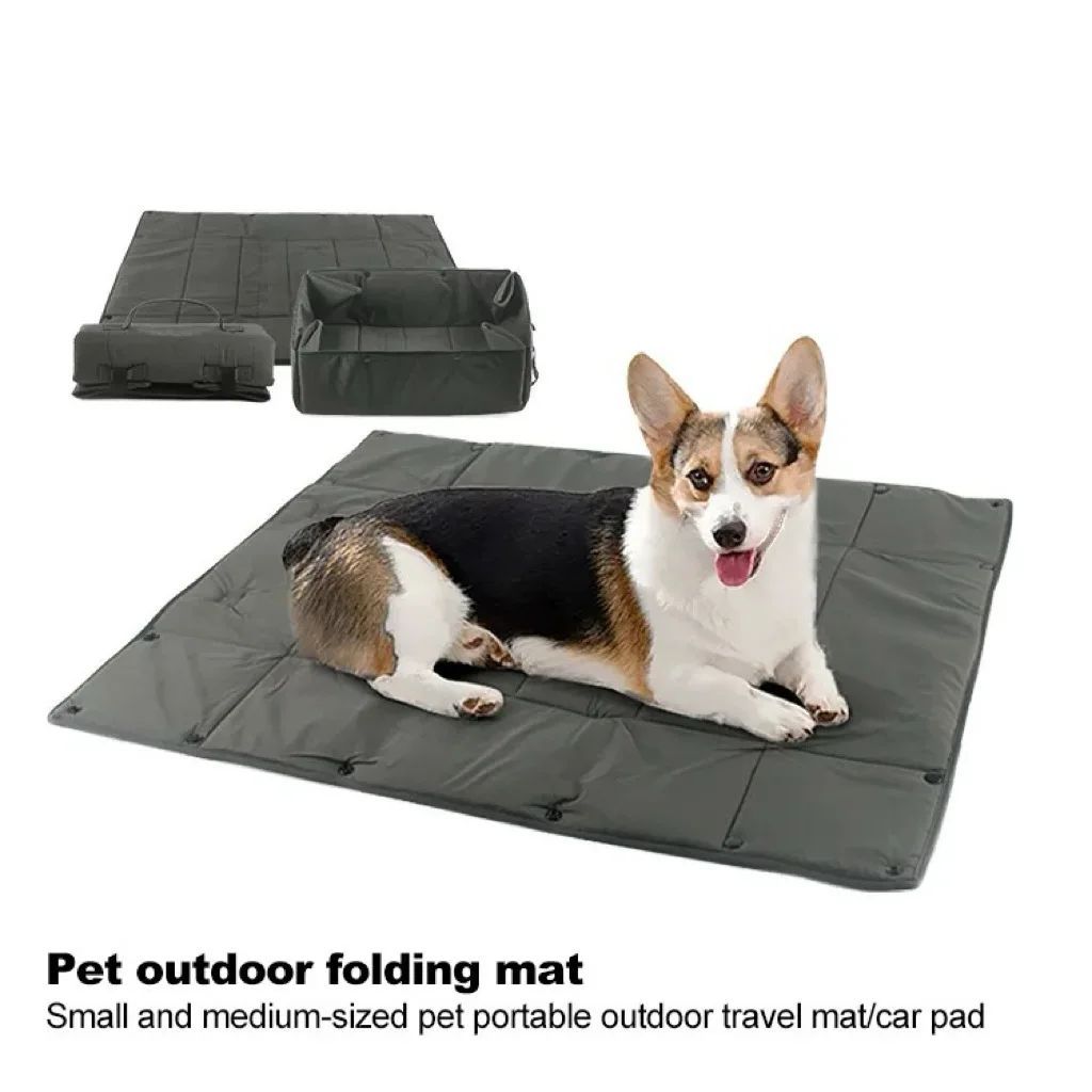 Portable Pet Travel Bed 3 In 1 Carrier Mat And Cushion Foldable Kennel