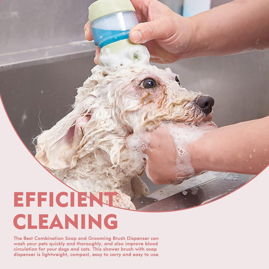 Pet Silicone Bath Massage Grooming Brush Shampoo Dispenser Tool