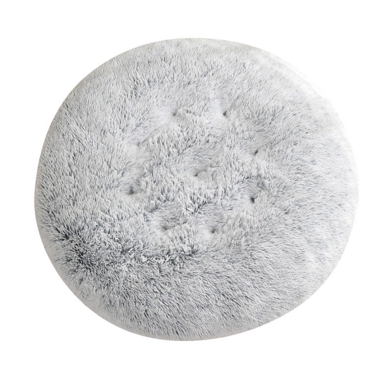 Plush Round Pet Bed Mat For Warm Comfortable Sleep