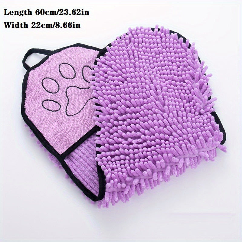 Pet Absorbent Quick Dry Microfiber Bath Towel With Hand Pockets