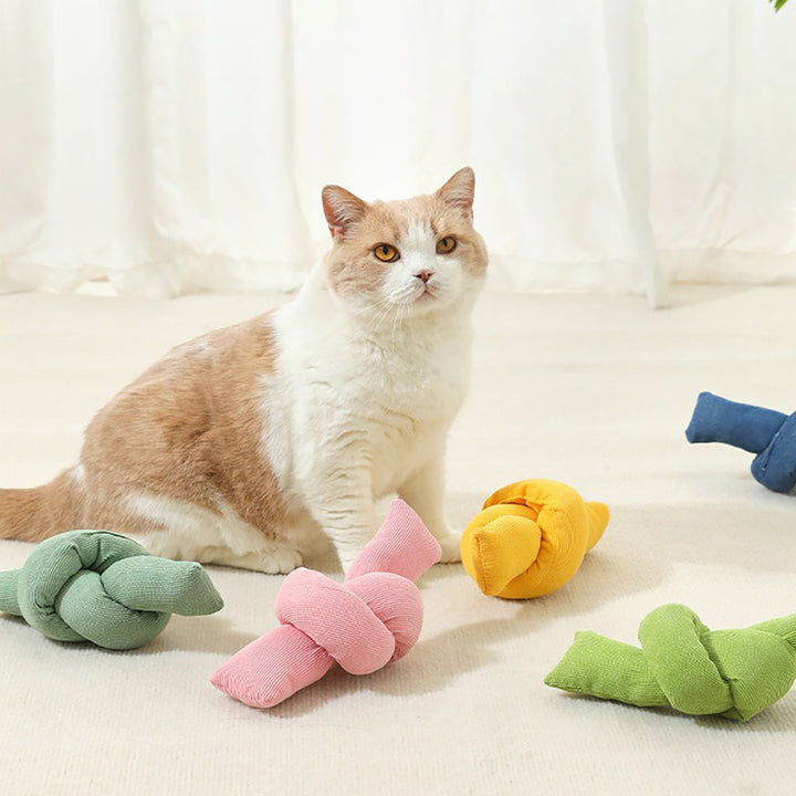 Interactive Pet Cotton Rope Tug Toy Durable Chew Knots