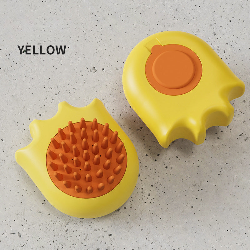 Pet Massage Bath Brush Cleaning Comb Shampoo Dispenser Tool