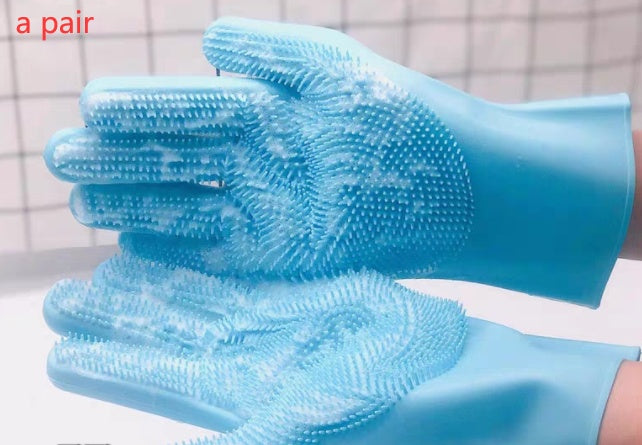 Silicone Pet Grooming Glove Brush For Bath And Massage Care