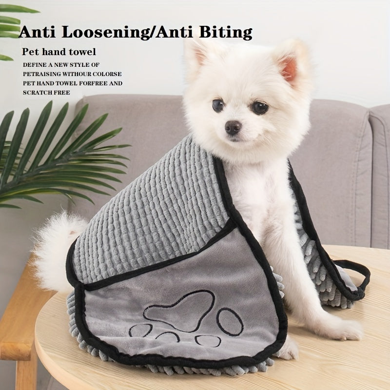 Pet Absorbent Quick Dry Microfiber Bath Towel With Hand Pockets