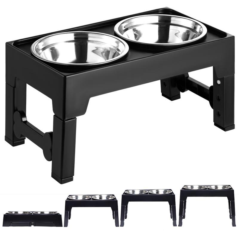 Elevated Anti Tumble Pet Feeding Bowl Neck Support Design