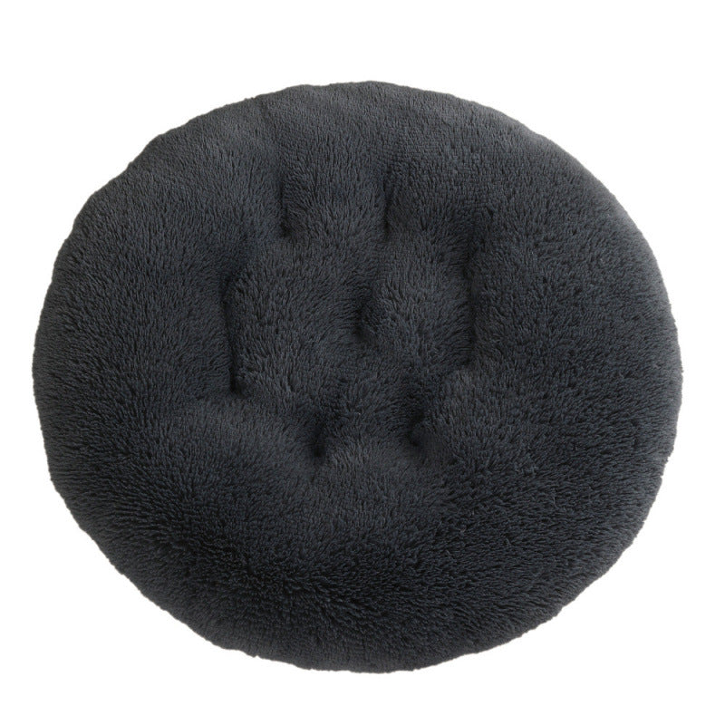 Plush Round Pet Bed Mat For Warm Comfortable Sleep