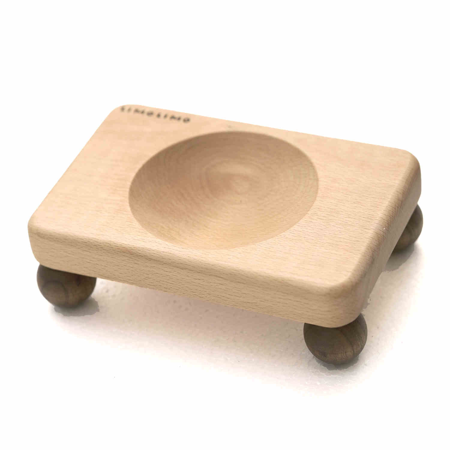 Solid Wood Pet Bowl Ceramic Feeding Bowl For Pets