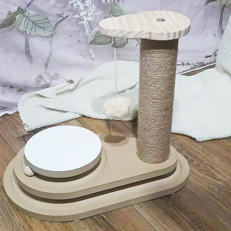 Durable Wooden Turntable Bite Resistant Interactive Pet Stick Toy