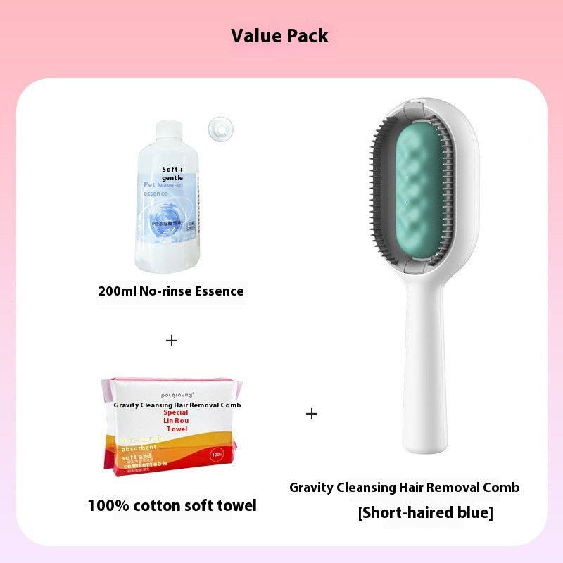 Pet Grooming Brush With Hair Collection Tank For Shedding Control