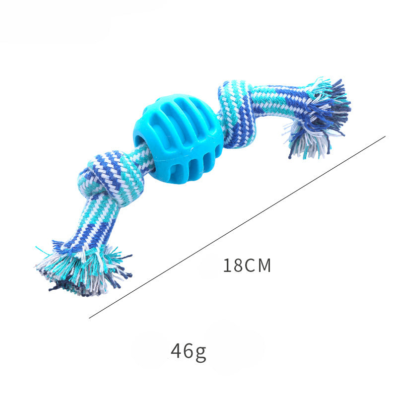 Durable Soft Rope Chew Dental Cleaning Oral Health Pet Toy Blue
